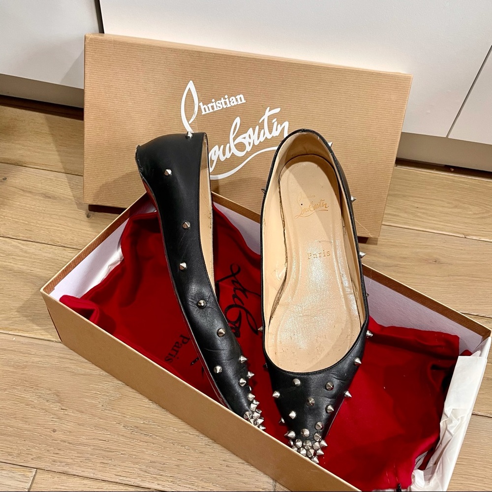 Christian Louboutin studded flats US 8